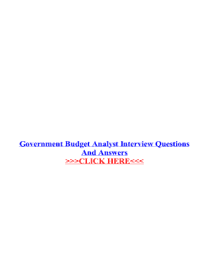 budget analyst interview questions