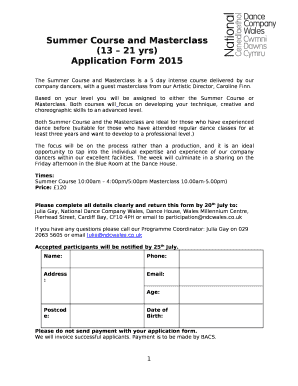 Summer Course and Masterclass