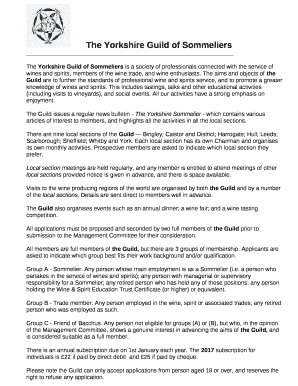 Yorkshire guild of sommeliers