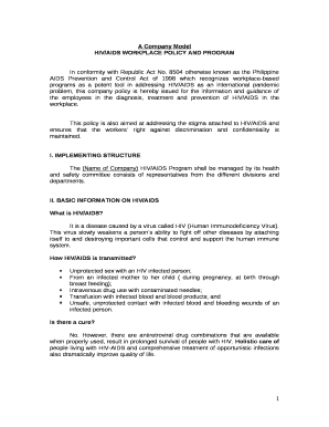 Simple privacy policy template - hiv workplace policy template