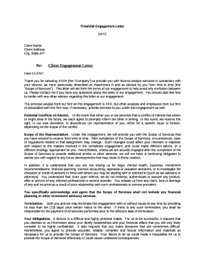 Financial Engagement Letter
