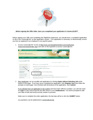 Once finished with all sections of the application, click Submit