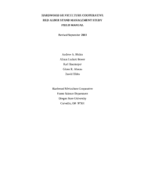 HARDWOOD SILVICULTURE COOPERATIVE