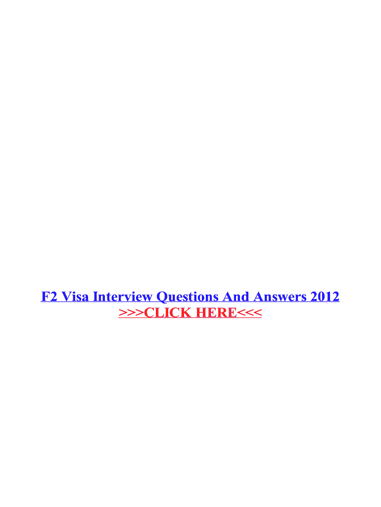 f2 visa interview questions and answers Preview on Page 1