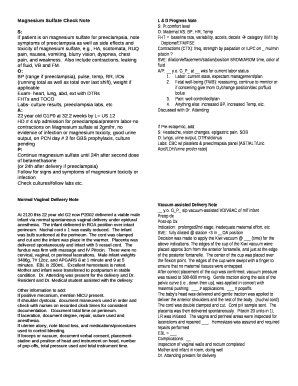 Magnesium Sulfate Check Note