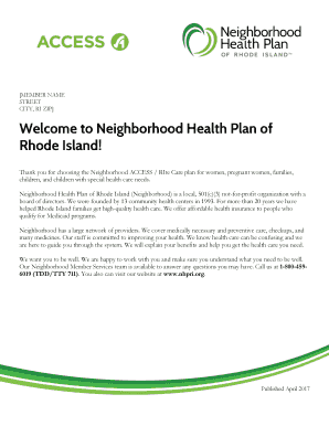 Welcome to Neighborhood Health Plan of Rhode Island!