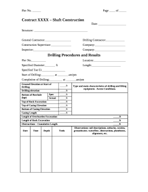 Shaft Construction Contract