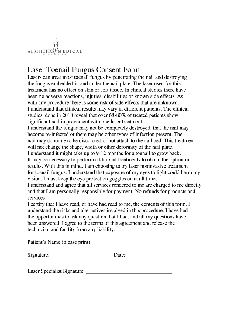 Fillable Online Lasers can treat most toenail fungus by the