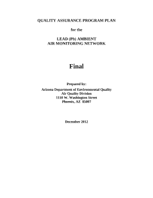QUALITY ASSURANCE PROGRAM PLAN