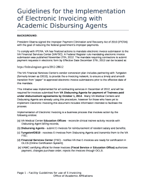 Guidelines for the Implementation of Electronic Invoicing with Academic Disbursing Agents