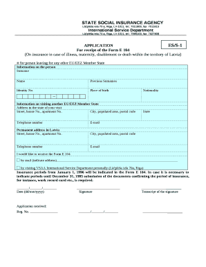 STATE SOCIAL INSURANCE AGENCY