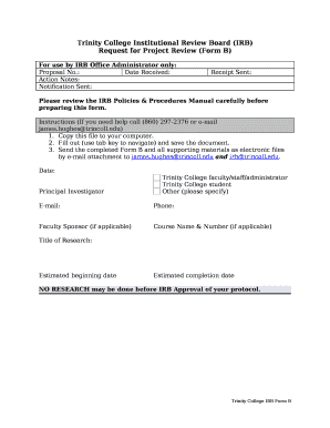 Request for Project Review (Form B)