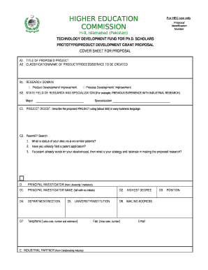 Prototype/Product Development grant proposal