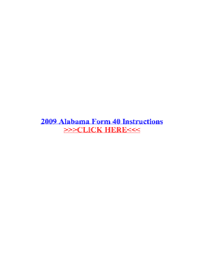 Fillable Online 2009 Alabama Form 40 Instructions Fax Email Print ...