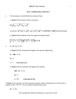 TEST 1 FORM D SOLUTION KEY