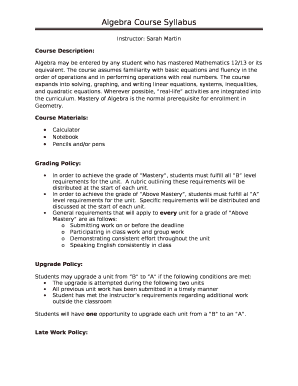 Algebra may be entered by any student who has mastered Mathematics 12/13 or its equivalent