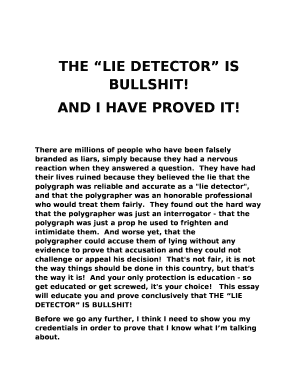 THE LIE DETECTOR IS BULLSHIT