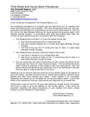 To All Temporary Employees of The Emerald Agency, LLC: