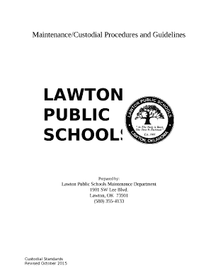 Maintenance/Custodial Procedures and Guidelines