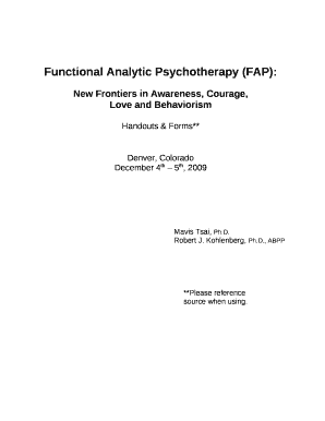 Functional Analytic Psychotherapy (FAP):