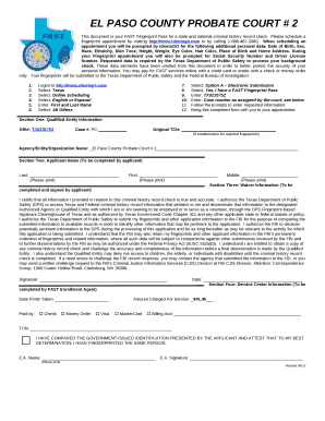 EL PASO COUNTY PROBATE COURT # 2