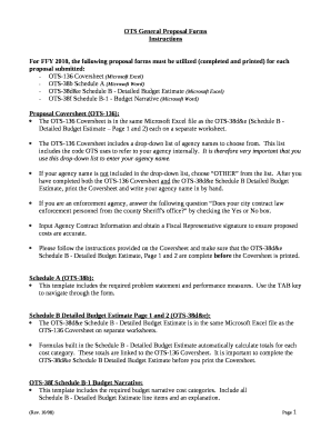 OTS General Proposal Forms