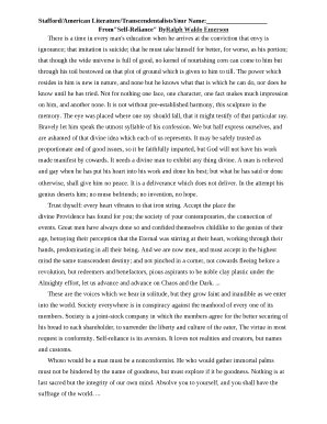 Stafford/American Literature/TranscendentalistsYour Name: