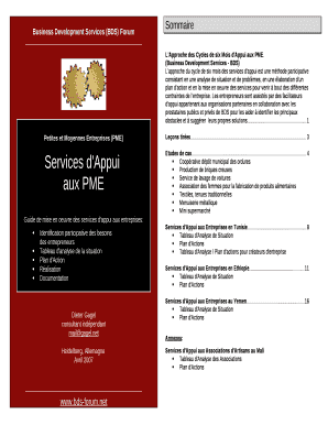 Business Development Services (BDS) Forum