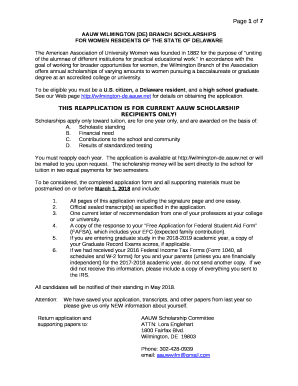 FOR WOMEN RESIDENTS OF THE STATE OF DELAWARE