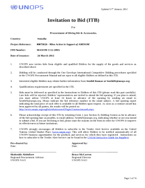 Procurement of Diving Kit & Accessories