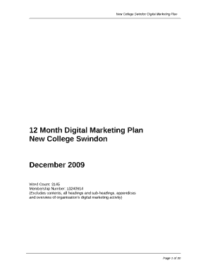 12 month digital marketing plan