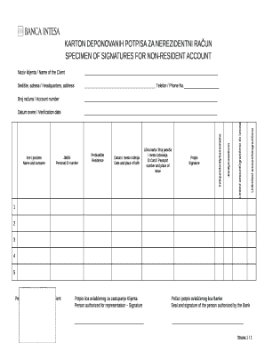 Karton deponovanih potpisa