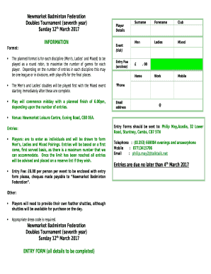 Doubles Tournament (seventh year)