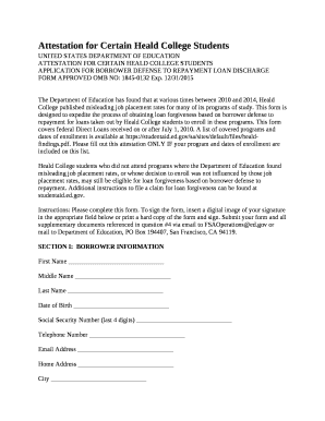 Attestation for Certain Heald College Students