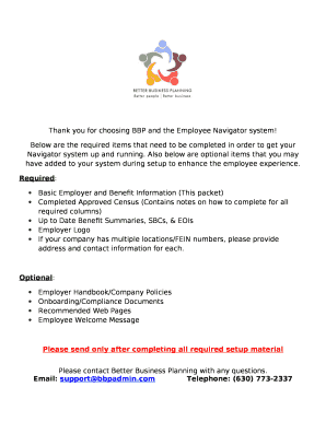 Thank you for choosing BBP and the Employee Navigator system