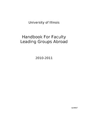 Handbook For Faculty