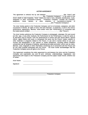 In the event of the Actors death or total incapacity, Actor means the Actors heirs, devisees, beneficiaries, trusts, assignees or other successors-in-interest