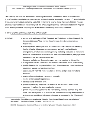 The (Division) requests that the Office of Continuing Professional Development and Evaluation Studies (CPDE) provides consultative, program planning, and administrative services for the 2007 11th Annual Virginia Symposium and Update to be