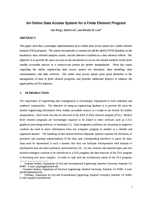 An Online Data Access System for a Finite Element Program