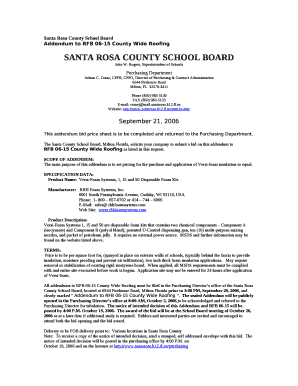 Addendum to RFB 06-15 County Wide Roofing