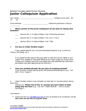 BarnardColumbia Urban Studies Program