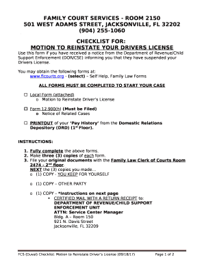 MOTION TO REINSTATE YOUR DRIVERS LICENSE