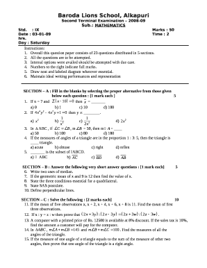 Baroda lions school google form
