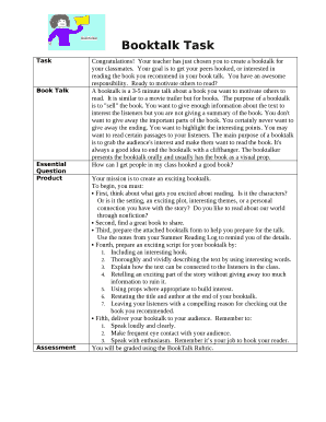 Booktalk Task