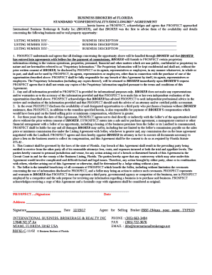 Herein known as PROSPECT, acknowledges and agrees that PROSPECT approached International Business Brokerage & Realty Inc