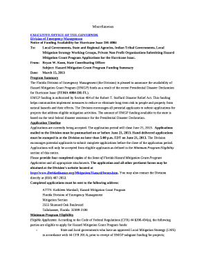 Notice of Funding Availability for Hurricane Isaac DR-4084