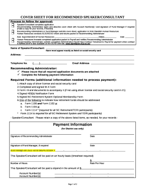 Process to follow for approval: