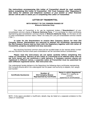 The instructions accompanying this Letter of Transmittal should be read carefully before completing this Letter of Transmittal