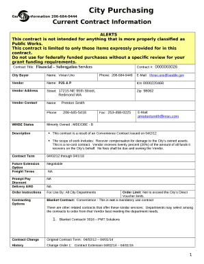 Contract Title:Financial Subrogation Services