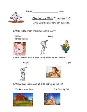 Charlottes Web Chapters 1-5